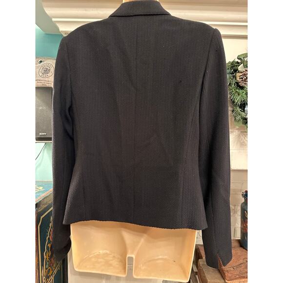 LAFAYETTE 148 BLACK WOOL SLIM CUT FITTED JACKET BLAZER - Picture 2 of 5